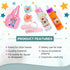 Baby Doll Set – 7 Piece Adorable Baby Doll Accessories with 2 Baby Doll Bottles, 2 Doll Pacifiers, Comb and Mirror – Baby Doll Toys for Kids in a ...