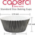Caperci Black Foil Cupcake Muffin Liners Standard Size Baking Cups 150-Pack - Premium Greaseproof & Sturdy...