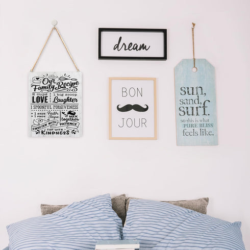 Funny Kitchen Wall Decor, Our Family Recipe Wooden Hanging Signs Plaque for Kitchen Dining Room Decor, Rustic Kitchen Wall Decor, Kitchen Signs Wa...