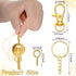 280 Pieces Key Chain Rings Kit Including 35 Pcs Swivel Lobster Clasp Keychain 35 Pcs Key Rings with Chains 210 Pieces Small Screw Eye Pins Hooks f...