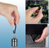 Earplugs Carrying Case, Metal Titanium Pill Holder Pocket Pill Box Keychain Waterproof Pill Bottle Medicine Organizer Case Container, Great for fo...