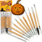 Pumpkin Carving Kit (21 Tool Set) w 11 Double Sided Pieces - Halloween Professional Sculpting, Cutting and Carving Knife Supplies for Fall Jack-O-...