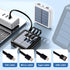 Small Solar Portable Charger 15000mAh Lasuki Compact Solar Power Bank with Built in 4 Cables,USB C Input/Output, Mini Battery Portable Charger Pow...