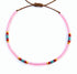 Beaded Anklet for Women, Boho Bohemian Native American Style, Unique Waterproof Pink Colorful Hippie Beach Anklet, Handmade by Tribes (S-M)...