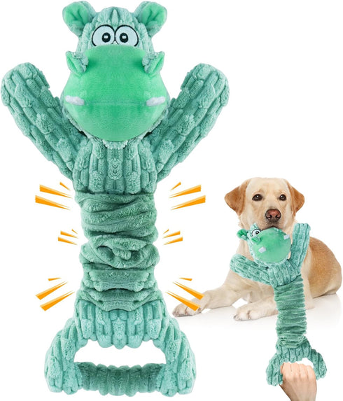 Large Squeaky Dog Toys: Plush Dog Toys with Soft Fabric for Small, Medium, and Large Pets - Tug of War Dog Toys for Indoor Play...