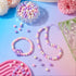 190Pcs 8mm Frosted Acrylic Round Beads Lilac Small Lanyard Beads Cute Kandi Beads Pastel Pony Beads for Crafts DIY Friendship Bracelet Jewelry Mak...