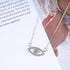 Bohemia Cz Evil Eye Necklace Crystal Eye Pendant Necklace Pave Evil Eye Choker Necklace Silver Lucky Eye Halo Necklace Jewelry for Women and Girls...