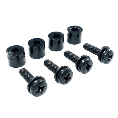 M8 Wall Mount Screws Compatible with Samsung 11-13mm Installations (1.25mm Pitch) Complete kit with Screws, Washers and Spacers - Black Plated....