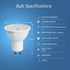 Feit Electric 50-Watt Equivalent MR16 Alexa Google Siri Smart RGBW LED Light Bulb White...