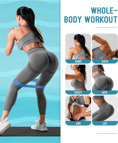 Resistance Bands for Working Out, Exercise Bands with 5 Resistance Levels, Natural Latex Resistance Bands Designed for Home Fitness, Strength Trai...