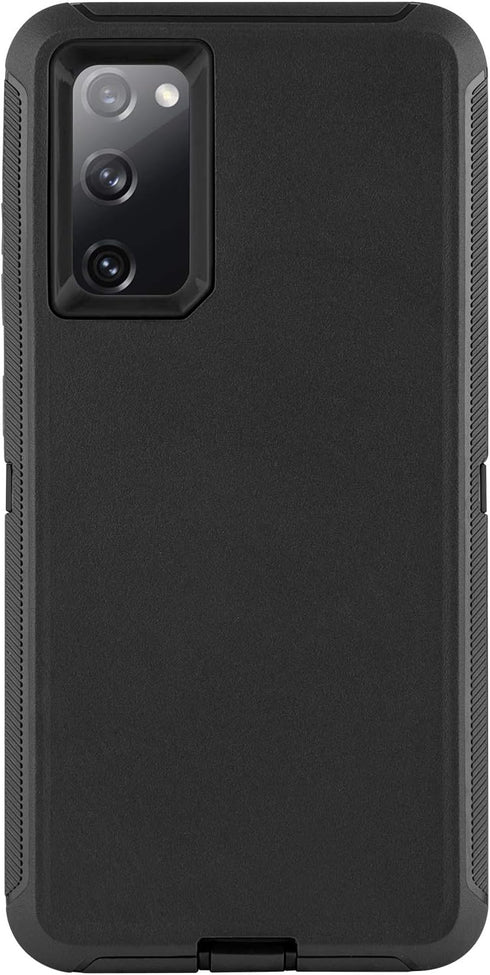 Case for Samsung Galaxy S20 FE 5G (2020) Heavy Duty Shockproof Drop-Proof Triple Layer Defense Cover 6.5” (Black with Belt Clip), Black...