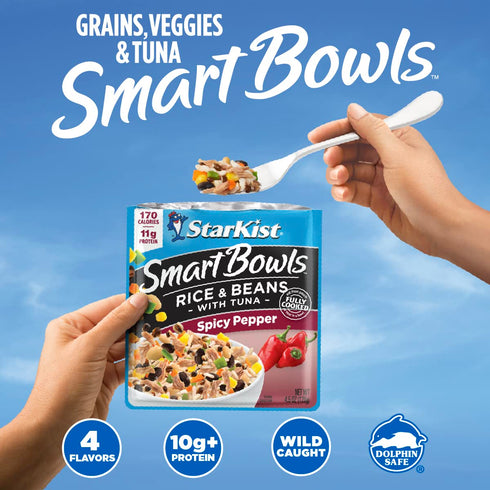 StarKist Smart Bowls Spicy Pepper, 4.5 oz Pouch (Pack of 12) – Features Rice & Beans with Wild Caught Light Tuna...