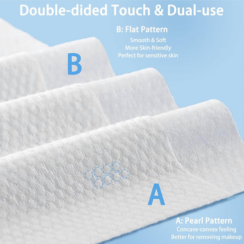 Face Towels Disposable Cotton Facial Clean Towels, 100 Count Soft Dry Facial Tissue, Travel Face Drying Towels for Skin Care, Makeup Remover, Disp...