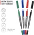 Marabu Dual Tip Permanent Markers - 4 Fine & Ultra Fine Point Permanent Markers for Artists and Everyday Use - Alcohol Based Markers for Paper, Bo...