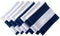 DII Cabana Stripe Outdoor Tabletop Collection, Water Resistant, Napkin (Set of 6), Nautical Blue...