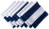 DII Cabana Stripe Outdoor Tabletop Collection, Water Resistant, Napkin (Set of 6), Nautical Blue...