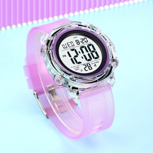 Gosasa Outdoor Sport Women Watches Fashion Ladies Casual Watch Calendar Week Display Alarm Waterproof Rubber Strap LED Digital Watch...