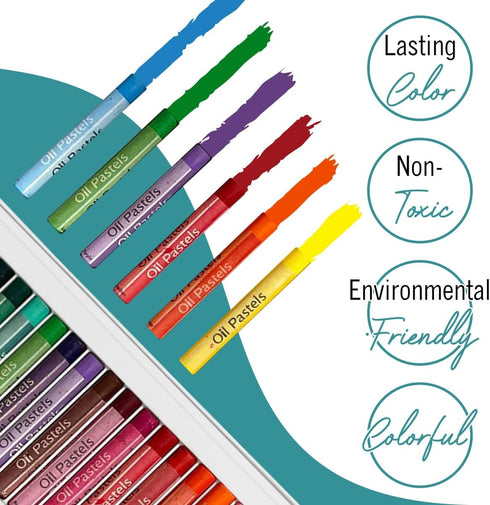 Oil Pastels 36 Colors Count Pastels Art Supplies, Soft Pastels, Oil Pastels for Kids and Artists, Oil Crayons...