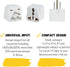 Bates- Universal Adapter, 4 Pack, Travel Adapter, UK to US Plug Adapter, Universal Plug Adapter Plug, Universal Travel Adapter, European to Americ...