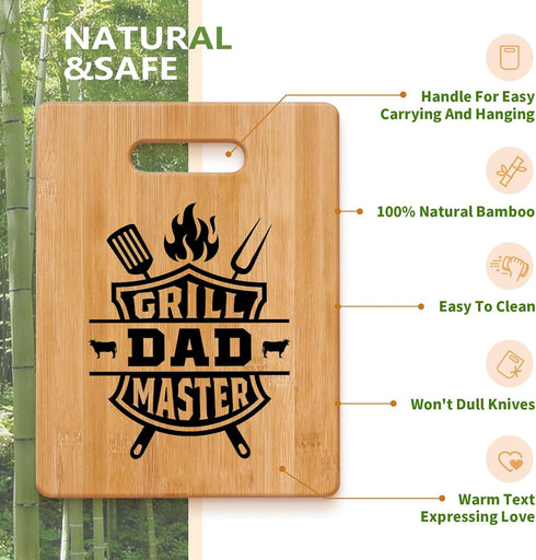 Cool Gifts for Dad Who Wants Nothing - Unique Grill Master Cutting Board - Dad Birthday Gift from Daughter Son Kids, Dad Gifts for Fathers Day Bir...