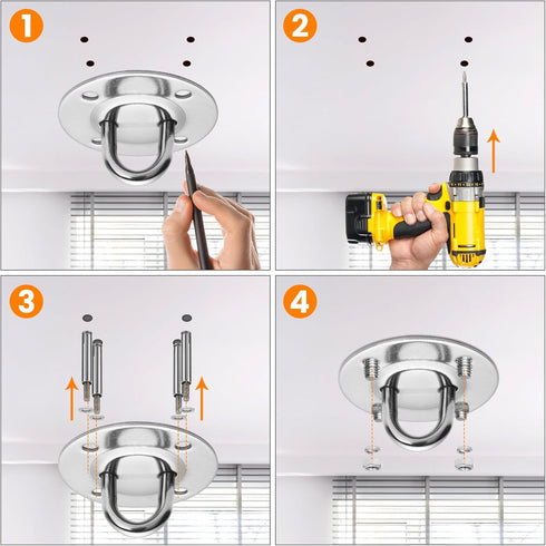 Y- STOP Hammock Hanging Kit Heavy Duty Swing Hanger 1500lb Capacity, Hammock Chair Hanging Kit Durable Hanging Chair Hardware for Wall/Woot, Ceili...