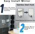 Shatterproof Shower Mirror for Shaving with Hook (Medium 8 x 6 inch) 40% Cheaper Than The Original,Unbreakable Deluxe Plexiglass Makeup Mirror,Bat...