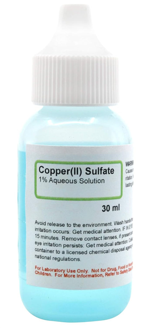 Innovating Science Copper(II) Sulfate, 1% Aqueous Solution, 1 fl oz (30mL) - The Curated Chemical Collection...