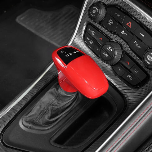 CheroCar for Dodge Gear Shift Knob Cover Trim Internal Accessories for 2015-2022 Dodge Challenger Charger ,for 2018-2022 Dodge Durango (Red)...