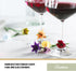 Trudeau Duo Tone Floral Wine Charms, Multicolor, Set of 12...