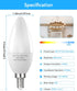 PARTPHONER E12 LED Light Bulbs B11 Candelabra Bulbs 60W Equivalent, Non-Dimmable 6W LED Candle Chandelier Bulb 600 Lumen, 5000K Daylight White, Pa...