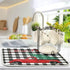 Oarenol Christmas Buffalo Truck Dish Drying Mat Black White Plaid Large 18 x 24 Inch Reversible Drying Mat for Kitchen Counter...