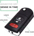 VOFONO 3 Buttons Key Fob Compatible with 2011-2015 Mazda 2, 2010-2013 Mazda 3, 2006-2015 Mazda 5, 2007-2012 Mazda CX-7, 2007-2015 Mazda CX-9 (BGBX...