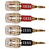 CESS-220 Pin Banana Plug to 4mm Female Banana Jack/Speaker Wire, 4 Pack (Braided-Type to 4mm)...