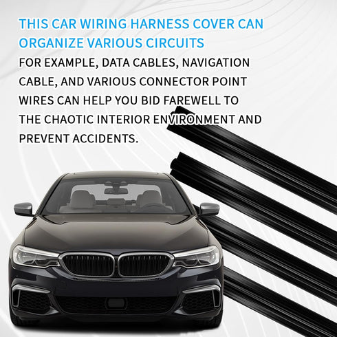 4PCS Car Concealed Wire Sleeve, Cable Management Sleeves, Concealed Wire Cover Line Sleeve Car Cable Clips Auto Accessories, Adhesive Cable Hidden...