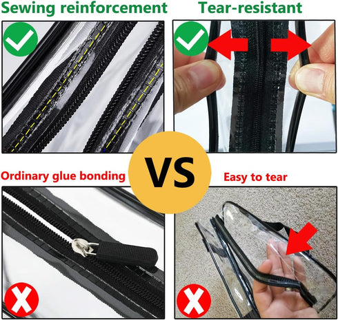 Toiletry Bags Makeup Bags & Cases Waterproof Plastic Bag Clear PVC Travel Accessories Bag Organizer for Men and Women Travel Business Bathroom (Tr...