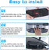 Ajxn 12" Large Rear View Mirror, Anti-glare Panoramic Rearview Mirror, Universal Wide Angle Rear View Mirror, Interior Clip On Rear View Mirror fo...