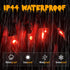 10Ft Flickering Flame Outdoor String Lights, C18 Halloween Orange Lights with 10 1W Flame Bulbs, E12 Base, Outdoor Halloween Patio Lights for Gard...