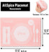 AllSpice 18" x 13" Kids Table Setting Placemats 2-Pack Montessori Style, Silicone (Tea Party)...