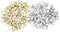 Sowaka Mini Brads 50 Pcs Glod 50 Pcs Silver Round Metal Paper Fasteners for Art Craft Handmade Project Scrapbooking DIY Office School Supplies...