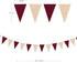 Burgundy Party Decorations Maroon Champagne Gold Triangle Banner Flag Bunting Pennant for Birthday Engagement Wedding Bridal Shower Baby Shower An...