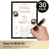 80th Birthday Invitations for Men or Women with Envelopes (30 Pack) - 80 Eighty Year Old Anniversary Party Celebration Invites Cards...