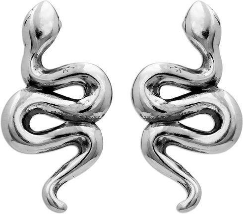 Boma Jewelry Sterling Silver Snake Stud Earrings...