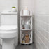 TuoxinEM Corner Shelves for Bathroom Storage, Waterproof Toilet Paper Holder Stand, White...