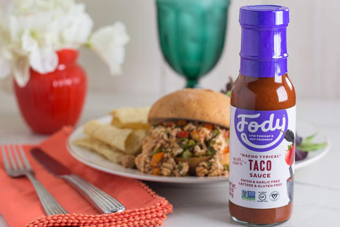 Fody Foods Vegan Taco Sauce Marinade, Avocado Oil & Red Sauce, Low Fodmap Certified, Sensitive Recipe, No MSG, Gut & IBS & Keto Friendly, 8.5 Ounc...