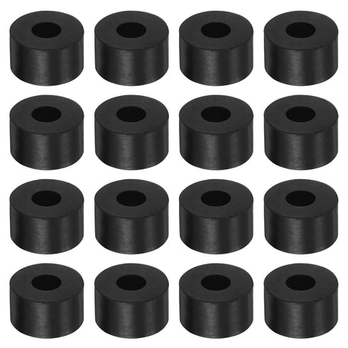 16pcs Rubber Spacer 1 Inch OD 0.4 Inch ID 0.6 Inch Thick Neoprene Round Anti Vibration Isolation Pads Isolator Rubber Washers Bushings for Home Ca...
