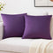 Mixhug Set of 2 Cozy Velvet Square Decorative Throw Pillow Covers for Couch and Bed, Purple, 18 x 18 Inches...