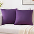 Mixhug Set of 2 Cozy Velvet Square Decorative Throw Pillow Covers for Couch and Bed, Purple, 18 x 18 Inches...