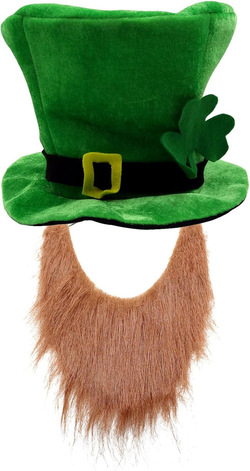 CreepyParty St. Patrick's Day Party Costume Suit Hat, Bow, Bow Tie, Beard, Scarf (Hat, Beard, Tie, Bow tie)...