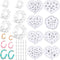 14 Pcs Polymer Clay Hoop Guide Flower Polymer Clay Molds Clay Cutters for Polymer Clay Jewelry Earring Clay Cutters 6 Sizes Hoop Guides with 30 Pc...