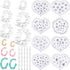 14 Pcs Polymer Clay Hoop Guide Flower Polymer Clay Molds Clay Cutters for Polymer Clay Jewelry Earring Clay Cutters 6 Sizes Hoop Guides with 30 Pc...